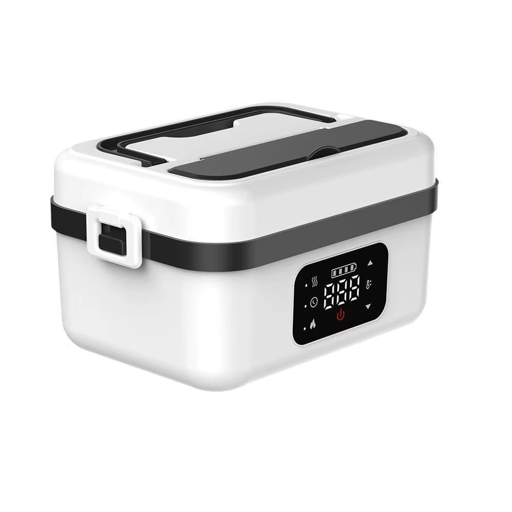 Wireless Electric Insulated Lunch Box - Built-In 8000Mah Battery, 60W Heating Lunch Box 1L Stainless Steel Lunch Box Food Warmer