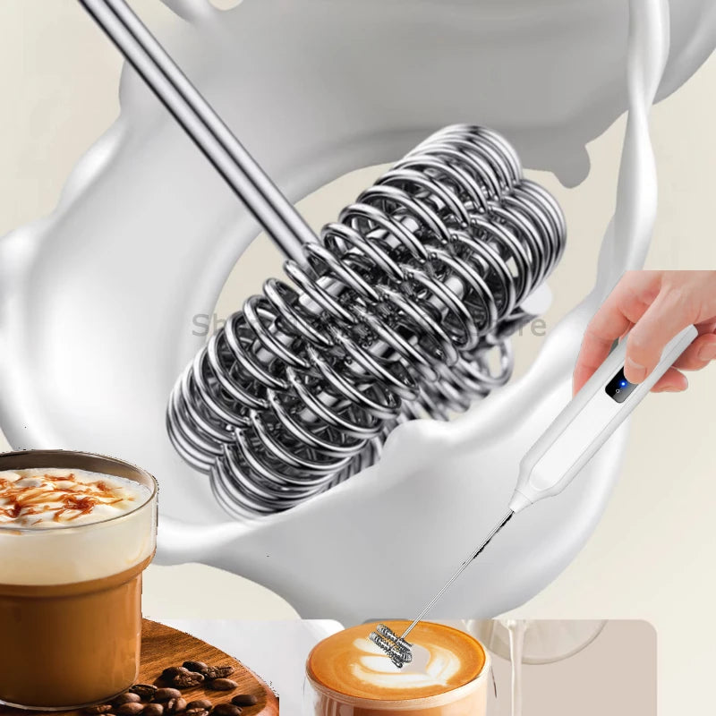 Portable Electric Milk Frother & Egg Beater - Perfect for Coffee Lovers!