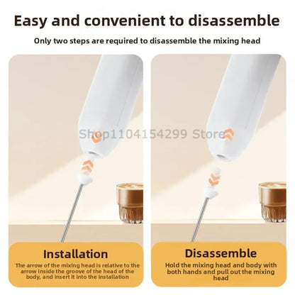 Portable Electric Milk Frother & Egg Beater - Perfect for Coffee Lovers!