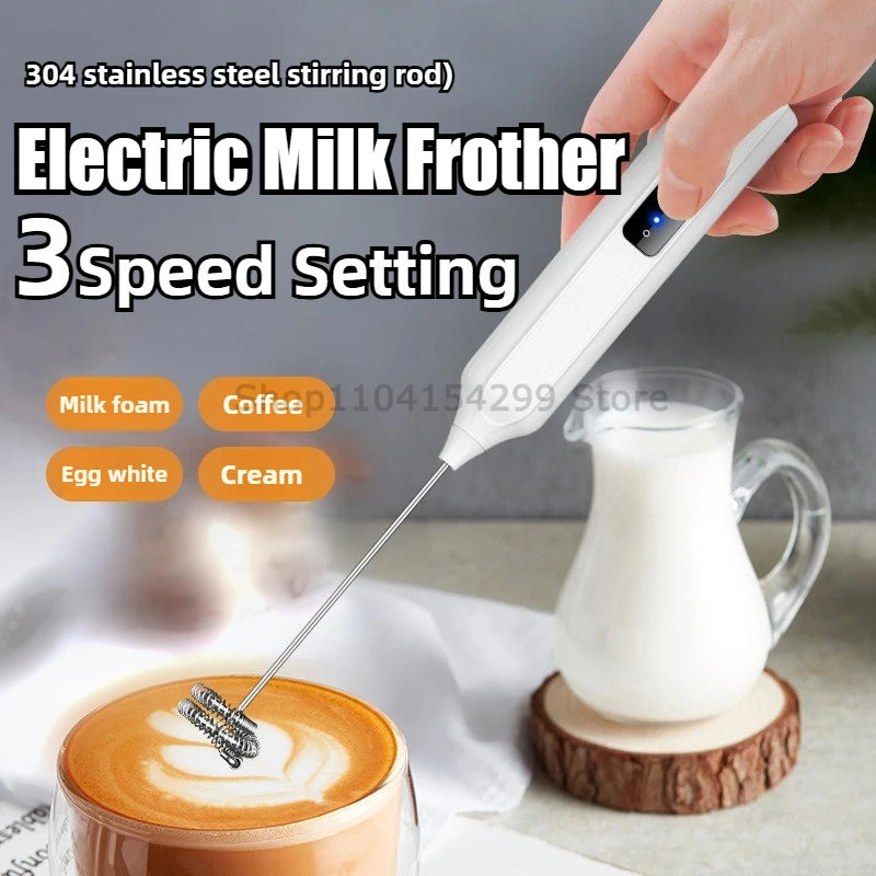 Portable Electric Milk Frother & Egg Beater - Perfect for Coffee Lovers!